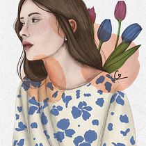 Mi proyecto del curso: Retrato ilustrado con Procreate. Ilustração tradicional, Ilustração digital, Desenho de retrato e Ilustração vetorial projeto de carolina.guzmanr - 14.02.2023