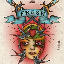 My project for course: Design Old-School Tattoos in Procreate. Projekt z dziedziny Trad, c, jna ilustracja,  R, sunek, Ilustracja c, frowa i Projektowanie tatuaż użytkownika stepha.goarin - 15.02.2023