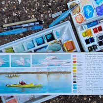 My project for course: Watercolor Travel Journal. Traditional illustration, Watercolor Painting, Architectural Illustration, and Sketchbook project by Gillie Matthew - 02.13.2023
