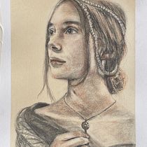 Mon projet du cours : Portrait classique : la méthode du génie universel de la Renaissance. Fine Arts, Sketching, Drawing, Portrait Drawing, Realistic Drawing, and Artistic Drawing project by Brigitte Melchior - 02.14.2023