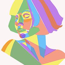 My project for course: Geometric Portraits with Procreate. Un progetto di Illustrazione tradizionale e Illustrazione digitale di giovanna_giacon - 12.02.2023