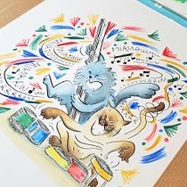 Mon projet du cours : Création de personnages expressifs à l'aquarelle et à la plume. Un progetto di Illustrazione tradizionale, Character design, Bozzetti, Disegno, Pittura ad acquerello, Illustrazione infantile, Pittura, Stor, telling, Disegno artistico e Narrativa di Julia Coffre - 15.02.2023