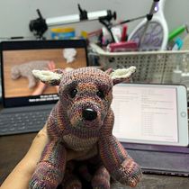 My project for course: Knitting Realistic Stuffed Animals: Make a Puppy from Yarn. Fiber Arts, DIY, Knitting, and Textile Design project by ngocntn82 - 02.15.2023