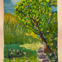 My project for course: Landscape Painting with Gouache for Beginners. Fine Arts, Painting, Naturalistic Illustration, and Gouache Painting project by Lemaitre Christine - 02.15.2023