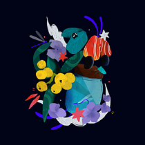 Meu projeto do curso: Ilustração flat com Photoshop  Infância. Traditional illustration, Digital Illustration, and Digital Painting project by Nívea Gomes - 02.15.2023