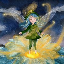 Mon projet du cours : Illustration jeunesse sur Procreate : créez une scène magique. Un progetto di Illustrazione tradizionale, Illustrazione digitale, Illustrazione infantile, Pittura digitale e Albo illustrato di Sarah Mcfly - 16.02.2023