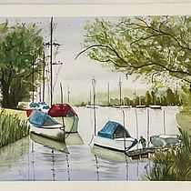 Mein Abschlussprojekt für den Kurs: Wasserlandschaften in Aquarell malen. Pintura, Pintura em aquarela e Ilustração naturalista projeto de pen_creativ - 16.02.2023