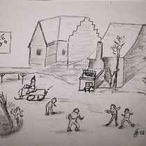 Mein Abschlussprojekt für den Kurs: Kreatives Zeichnen: fülle deine Illustrationen mit Leben und Details . Un progetto di Illustrazione tradizionale, Bozzetti, Disegno a matita, Disegno, Pittura ad acquerello, Sketchbook e Illustrazione con inchiostro di Heinrich Giefing - 16.02.2023