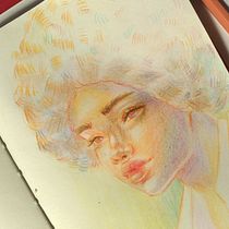 My project for course: Vibrant Portrait Drawing with Colored Pencils. Drawing, Portrait Drawing, Sketchbook, and Colored Pencil Drawing project by daliaelcrissly - 02.16.2023