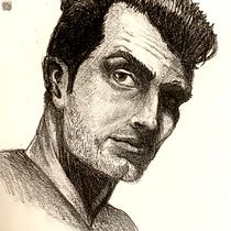 My project for course: Artistic Portrait Drawing: Capture Authentic Expressions. Un projet de Illustration traditionnelle, Beaux Arts, Esquisse , Dessin au cra, on, Dessin, Dessin de portrait, Dessin réaliste, Dessin artistique , et Dessin anatomique de Michael Seitz - 17.02.2023