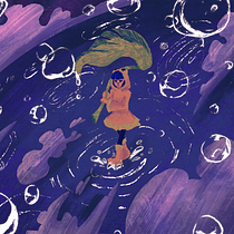 Mein Abschlussprojekt für den Kurs: Manga-inspirierte Illustration mit Procreate - Rainy Day. Ilustração tradicional, Design de personagens, Comic, Ilustração digital, Desenho digital, e Mangá projeto de justtuggi - 17.02.2023