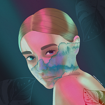 My project for course: Illustrated Portraits with Procreate. Ilustração tradicional, Ilustração vetorial, Ilustração digital, e Desenho de retrato projeto de Aya Abdelhamid - 16.02.2023