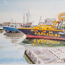 My project for course: Watercolor Techniques for Painting Seascapes. Pintura, Pintura em aquarela e Ilustração naturalista projeto de jdorna - 17.02.2023