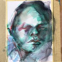 Mijn project van de cursus: Artistiek portretteren met aquarel. Fine Arts, Painting, Watercolor Painting, and Portrait Drawing project by Nienke Hartog - 02.17.2023