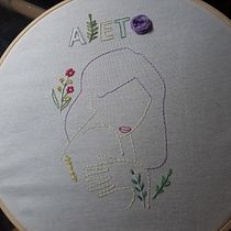Meu projeto do curso: Técnicas básicas para bordado de letras. Un projet de Broderie , et Design textile de Tacyane Kely - 17.02.2023