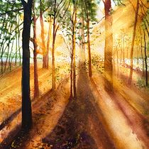 My project for course: Dreamy Watercolor Landscapes: Paint with Light Ein Projekt aus dem Bereich Malerei und Aquarellmalerei von Sue Chilson - 17.02.2023