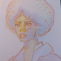 Mi proyecto del curso: Dibujo de retratos llamativos con lápices de colores. Drawing, Portrait Drawing, Sketchbook, and Colored Pencil Drawing project by Francisca Inostroza - 02.17.2023