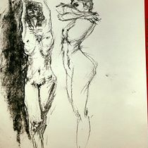  Principios de dibujo anatómico con carboncillo. Un proyecto de Bellas Artes, Dibujo, Dibujo realista y Dibujo anatómico de Azael Martinez Sanchez - 12.02.2023
