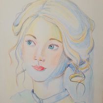 My project for course: Vibrant Portrait Drawing with Colored Pencils. Drawing, Portrait Drawing, Sketchbook, and Colored Pencil Drawing project by Diana Poell - 02.19.2023