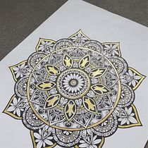 Meu projeto do curso: A arte de desenhar mandalas: crie padrões geométricos Ein Projekt aus dem Bereich Zeichnung und Illustration mit Tinte von aromacare_maia - 15.02.2023