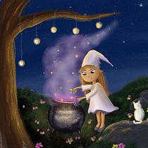 Mon projet du cours : Illustration jeunesse sur Procreate : créez une scène magique. Un progetto di Illustrazione digitale, Illustrazione infantile, Pittura digitale e Albo illustrato di Fanny Plcht - 19.02.2023