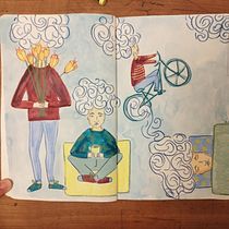 Mon projet du cours : Création de personnages à partir de dessins d’observation. Un proyecto de Ilustración tradicional, Diseño de personajes, Dibujo y Sketchbook de Adèle Massin - 19.02.2023