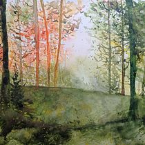 My project for course: Dreamy Watercolor Landscapes: Paint with Light. Pintura, e Pintura em aquarela projeto de Anna Wozniak - 19.02.2023