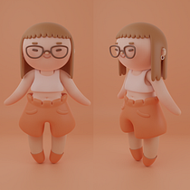 Mi proyecto del curso: Creación de personajes kawaii en 3D con Blender Ein Projekt aus dem Bereich Traditionelle Illustration, Design von Figuren, Digitale Illustration, 3-D-Modellierung und Manga von kandelasoriano - 16.02.2023