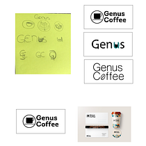 Genus Coffee. Un projet de Design , Br, ing et identité, Design graphique, Création de logos, Publicité , et Photographie publicitaire de Pablo Serrano - 18.02.2023