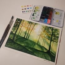 Mi proyecto del curso: Paisajes de ensueño con acuarela: plasma la luz. Pintura, e Pintura em aquarela projeto de Aurora Ruiz - 20.02.2023