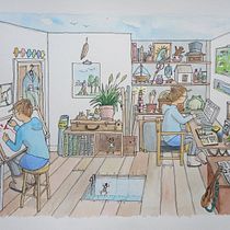 My project for course: Creative Sketching: Fill Your Illustrations with Life and Detail. Un progetto di Illustrazione tradizionale, Bozzetti, Disegno a matita, Disegno, Pittura ad acquerello, Sketchbook e Illustrazione con inchiostro di Luci Gorell Barnes - 20.02.2023