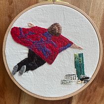 My project for course: Hand Embroidery for Clothing: Stitch a Collage Design. Un proyecto de Bordado, Upc, cling y Diseño textil de ida_lina - 20.02.2023