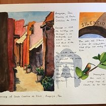 My project for course: Watercolor Travel Journal. Projekt z dziedziny Trad, c, jna ilustracja, Malowanie akwarelą,  R i sunek architektoniczn użytkownika Reinhard Gruner - 20.02.2023