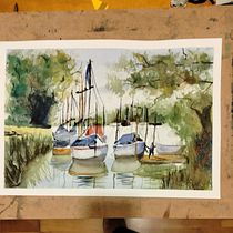 Mi proyecto del curso: Pintura en acuarela de paisajes marinos Ein Projekt aus dem Bereich Malerei, Aquarellmalerei und Naturalistische Illustration von ycabezasj - 20.02.2023