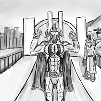 Mi proyecto del curso: Superhéroe desde la imaginación. Traditional illustration, Sketching, Drawing, Figure Drawing, Fine Arts, Pencil Drawing, and Artistic Drawing project by serpienteman - 02.20.2023
