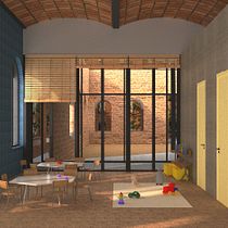 Jardín / Guardería Ein Projekt aus dem Bereich 3D, Architektur, Digitale Architektur, 3-D-Design und ArchVIZ von Eliana Patricia Gómez Rodríguez - 21.02.2023