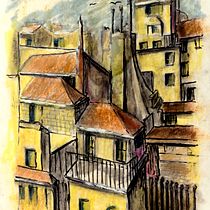 Mon projet du cours : Esquisses d'architecture expressives aux feutres de couleur. Een project van  Schetsen,  Tekening,  Architecturale illustratie, Sketchbook y  Illustratie met inkt van Emmanuelle Menny Fleuridas - 21.02.2023