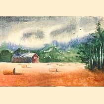 My project for course: Watercolor Landscapes: Experimental Tools and Techniques. Projekt z dziedziny  Sztuki piękne,  Malarstwo i Malowanie akwarelą użytkownika Thuyen Ngo - 19.02.2023