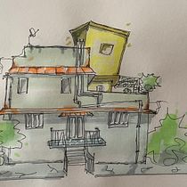 Mi proyecto del curso: Dibujo arquitectónico expresivo con marcadores de colores. Een project van  Schetsen,  Tekening,  Architecturale illustratie, Sketchbook y  Illustratie met inkt van aiodiz - 21.02.2023
