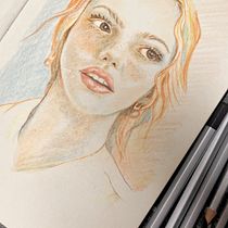 My project for course: Vibrant Portrait Drawing with Colored Pencils. Drawing, Portrait Drawing, Sketchbook, and Colored Pencil Drawing project by Jo Romero - 02.20.2023
