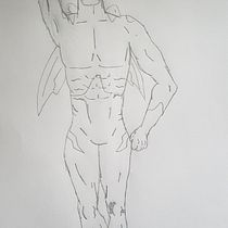 Mi proyecto del curso: Ilustración para cómics: anatomía de un superhéroe. Bugman. Un progetto di Illustrazione tradizionale, Character design, Fumetto, Disegno a matita e Disegno anatomico di dayronmanrodriguez - 16.02.2023