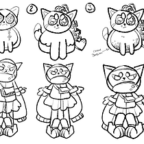 Mein Abschlussprojekt für den Kurs: Kawaii-Figuren in 3D mit Blender Ein Projekt aus dem Bereich Traditionelle Illustration, Design von Figuren, Digitale Illustration, 3-D-Modellierung und Manga von Andrea - 22.02.2023