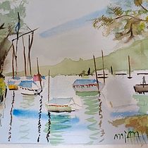 Mi proyecto del curso: Pintura en acuarela de paisajes marinos Ein Projekt aus dem Bereich Malerei, Aquarellmalerei und Naturalistische Illustration von napolitana1103 - 23.02.2023