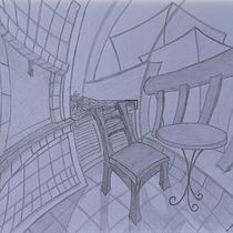 My project for course: Artistic Perspective: Interior Spaces from Your Point of View . Un projet de Illustration traditionnelle, Architecture, Dessin et Illustration architecturale de Bernhard Friedrich Schlee - 24.02.2023