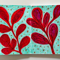 Mon projet du cours : Motifs botaniques et carnet de croquis. Sketchbook, Ilustração tradicional, Pattern Design e Ilustração botânica projeto de blenoirberthier - 24.02.2023