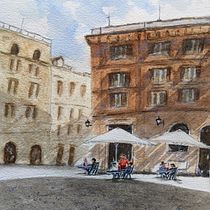 My project for course: Modern Techniques for Watercolor Cityscapes. Un progetto di Pittura e Pittura ad acquerello di anncdaniels - 24.02.2023