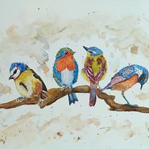 Il mio progetto del corso: Acquerello artistico per illustrazione di animali: gli uccelli. Traditional illustration, Watercolor Painting, Realistic Drawing, and Naturalistic Illustration project by claudia.crisci - 02.25.2023