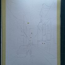 Mein Abschlussprojekt für den Kurs: Stadtlandschaften in Aquarell. Een project van  Beeldende kunst, Aquarelschilderen y  Architecturale illustratie van matus_peti - 25.02.2023