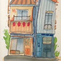 House for sale. Een project van  Schetsen,  Tekening,  Architecturale illustratie, Sketchbook y  Illustratie met inkt van Hugo Schilder - 25.02.2023