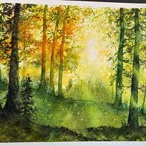 My project for course: Dreamy Watercolor Landscapes: Paint with Light. Pintura, e Pintura em aquarela projeto de Michelle Caisse - 25.02.2023